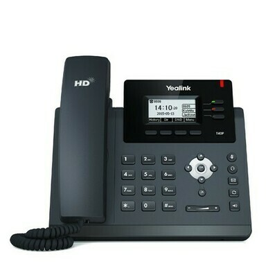 YealinkT40G 3 Line IP phone, 2.3&#39;132x64 pixel graphical LCD with backlight, 2x Gigabit Ports, 4 Program keys/BLF/XML/HDV. (Power Adapter optional)