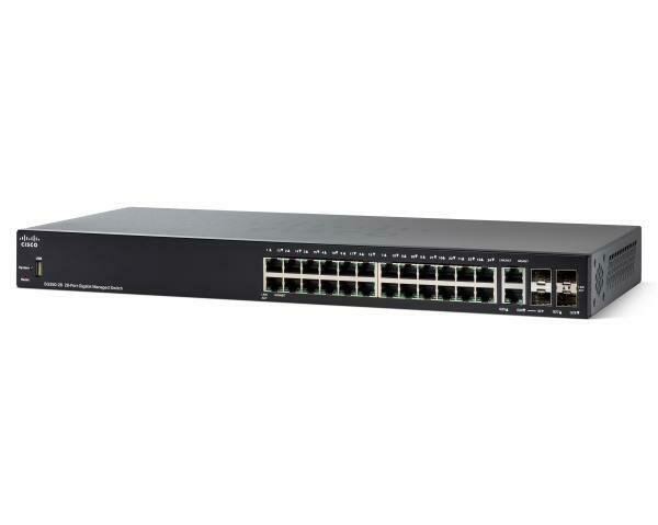 Cisco SG350-28 24-Port Gigabit Managed Switch 2 GbE &amp; 2 combo Gb SFP Slots