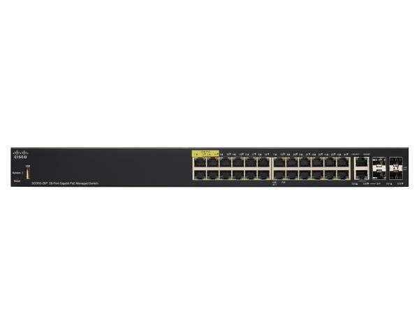 Cisco SG350-28P 28-Port Gigabit PoE Managed Switch