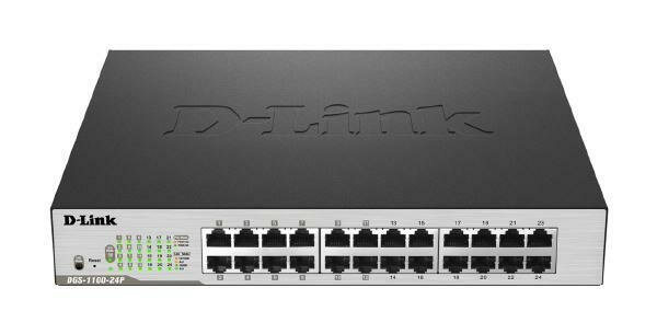 D-LINK DGS-1100-24P 24-Port Gigabit EasySmart PoE Switch with 12 PoE ports