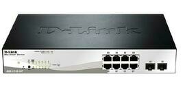 D-LINK DGS-1210-10P 10-Port Gigabit WebSmart PoE Switch with 8 PoE UTP and 2 SFP Ports
