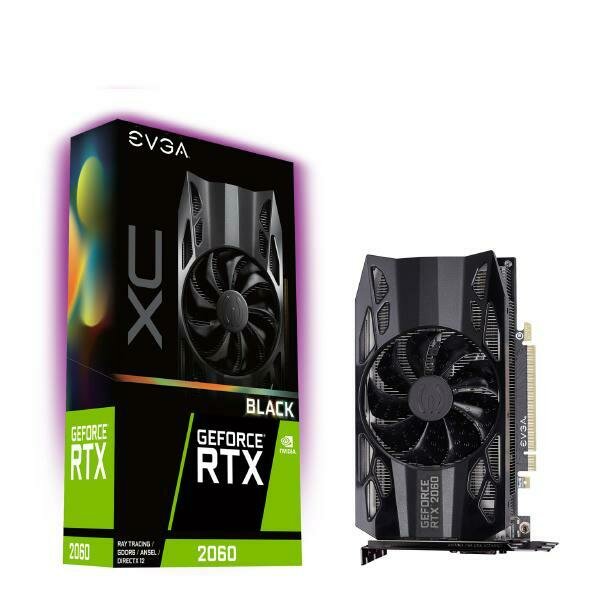 EVGA GeForce RTX 2060 XC BLACK GAMING, 06G-P4-2061-KR, 6GB GDDR6, HDB Fan