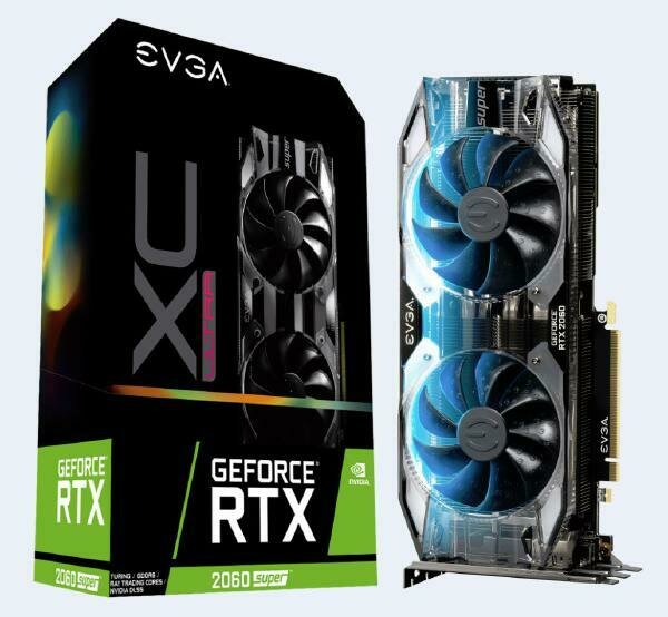 EVGA GeForce RTX 2060 SUPER XC ULTRA GAMING,08G-P4-3163-KR,8GB GDDR6,Dual HDB Fans,RGB LED,PCIE,Adjustable RGB LED,DisplayPort 1.4,HDMI 2.0b,HDCP 2.2