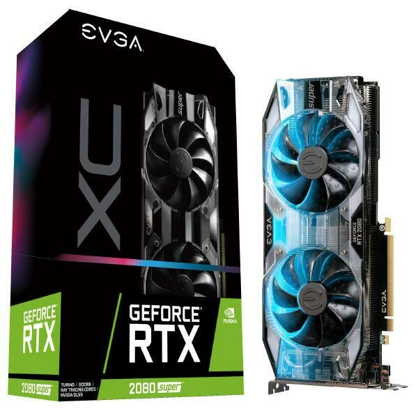 EVGA GeForce RTX 2080 SUPER XC GAMING, 08G-P4-3182-KR, 8GB GDDR6, RGB LED, Metal Backplate, DisplayPort 1.4, HDMI 2.0b, USB-C