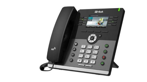 HTEK UC924E Gigabit Color IP Phone with Bluetooth and WiFi Up to 12 Sip Accounts