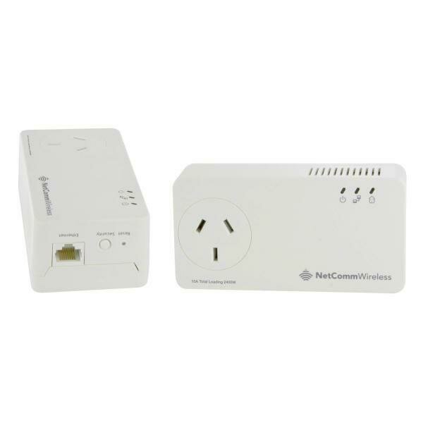 NetComm NP511 500Mbps Powerline AC Pass-through Twin Pack