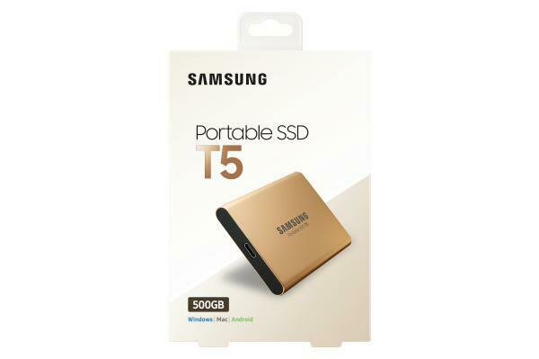 Samsung T5 Portable SSD 500GB/Up to 540MB/Sec Transfer speed/Rose Gold/51g
