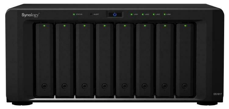 Synology DiskStation DS1817 8-Bay 3.5&quot; Diskless 2xGbE + 2x10GBASE-T, Alpine AL-314 quad-core 1.7GHz, 4GB RAM, 2xUSB3, 2x eSATA, Scalable,3 yr wty