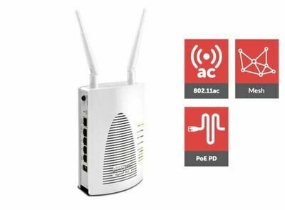 Draytek Vigor AP903 802.11ac (AC 1200) Mesh AP 5Giga LANs (1PoE), USB Printer Sharing, WDS, WMM, Wireless Isolation, AP Management, VigorACS SI