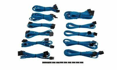 For Corsair PSU - BLUE  Professional Individually sleeved DC Cable Pro Kit, Type 4 (Generation 3)