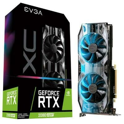 EVGA GeForce RTX 2080 SUPER XC GAMING, 08G-P4-3182-KR, 8GB GDDR6, RGB LED, Metal Backplate, DisplayPort 1.4, HDMI 2.0b, USB-C