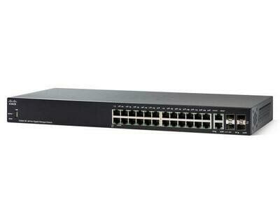 Cisco SG350-28 24-Port Gigabit Managed Switch 2 GbE &amp; 2 combo Gb SFP Slots