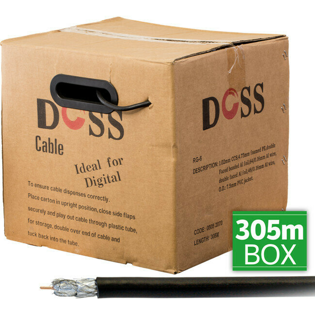 RG6 QUAD SHIELD CABLE - 305M