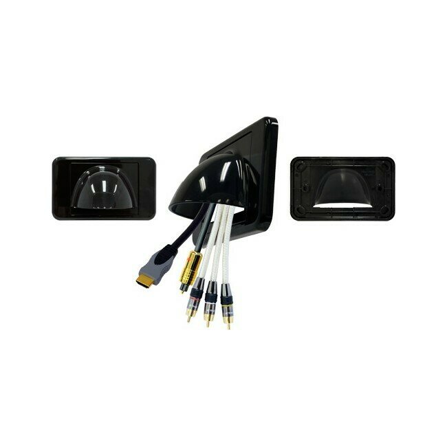 BLACK BULLNOSE WALL PLATE