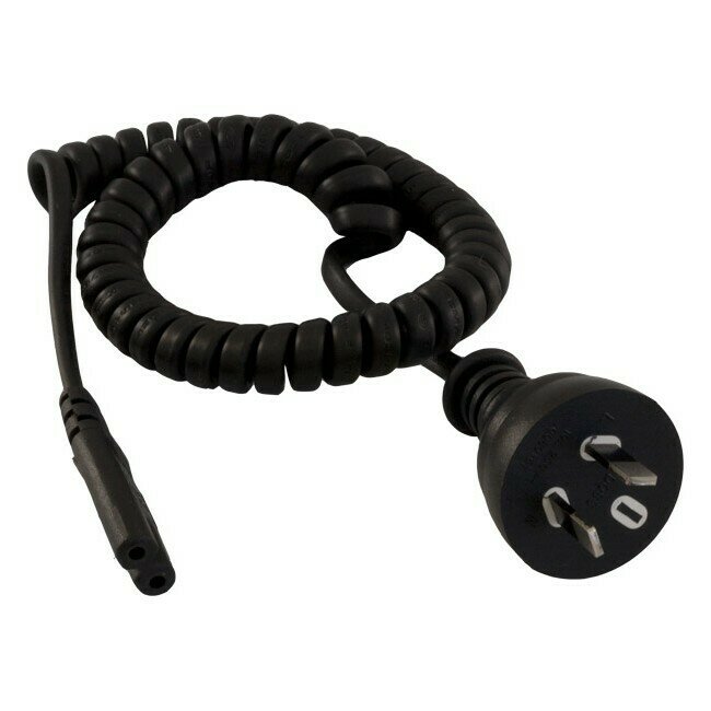 CURLY FIG-8 MAINS LEAD - 2M