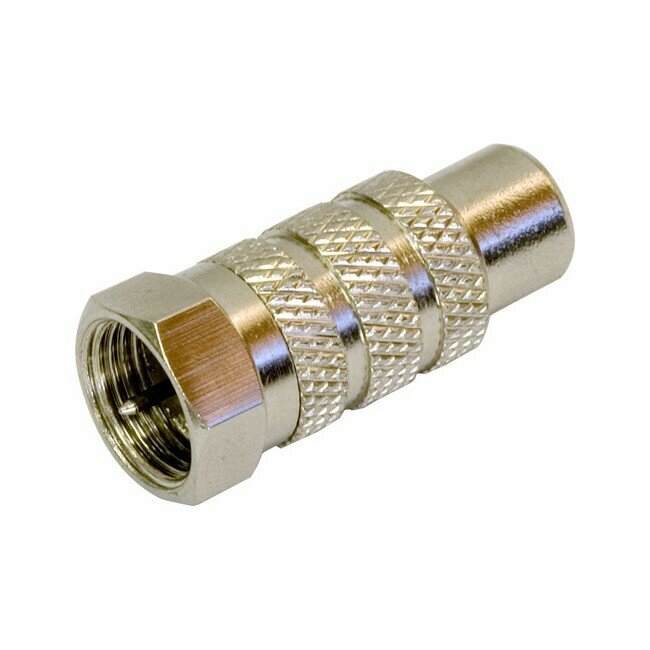 &#39;F&#39; PLUG TO RCA SOCKET ADAPTOR