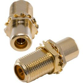 GOLD &#39;F&#39; SOCKET TO RCA SOCKET
