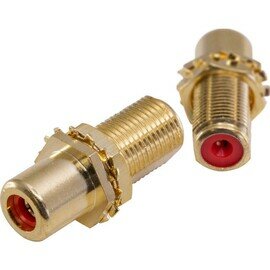 GOLD &#39;F&#39; SOCKET TO RCA SOCKET