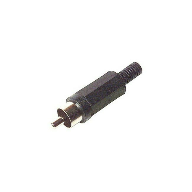 PLASTIC RCA PLUG BLACK