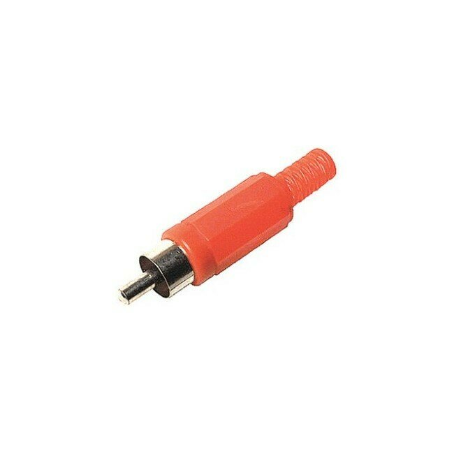 PLASTIC RCA PLUG RED