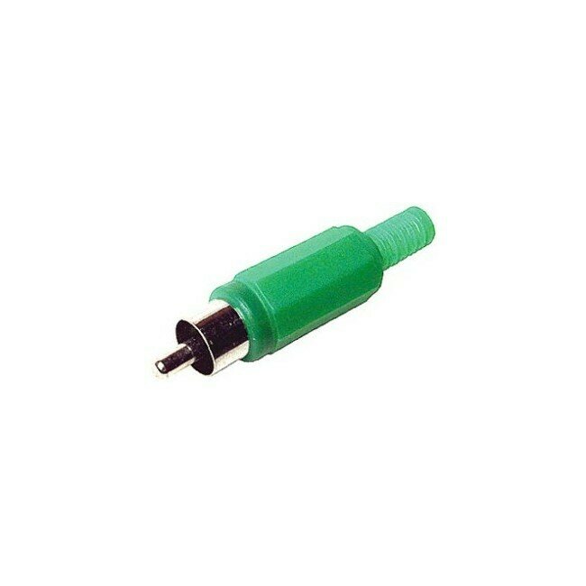 PLASTIC RCA PLUG GREEN