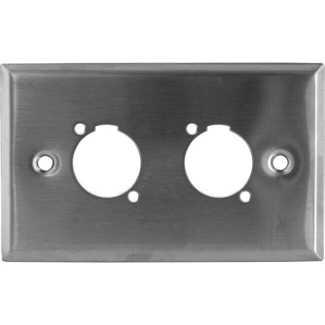 TWIN XLR S/S WALL PLATE