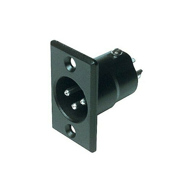 3 PIN PANEL XLR PLUG (AC3MPNZB