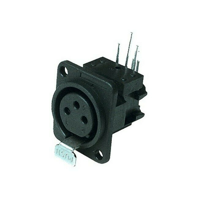 3 PIN 90 DEGREE PCB PANEL XLR