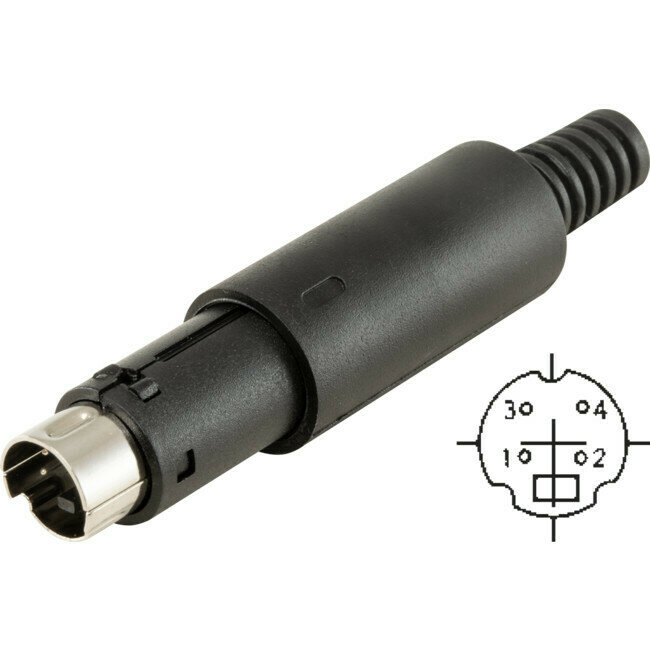 4 PIN MINI DIN S-VIDEO PLUG