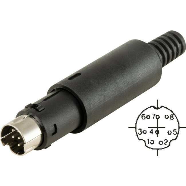 8 PIN MINI DIN PLUG
