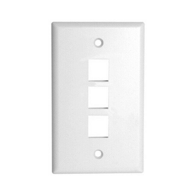 3 GANG KEYSTONE WALL PLATE