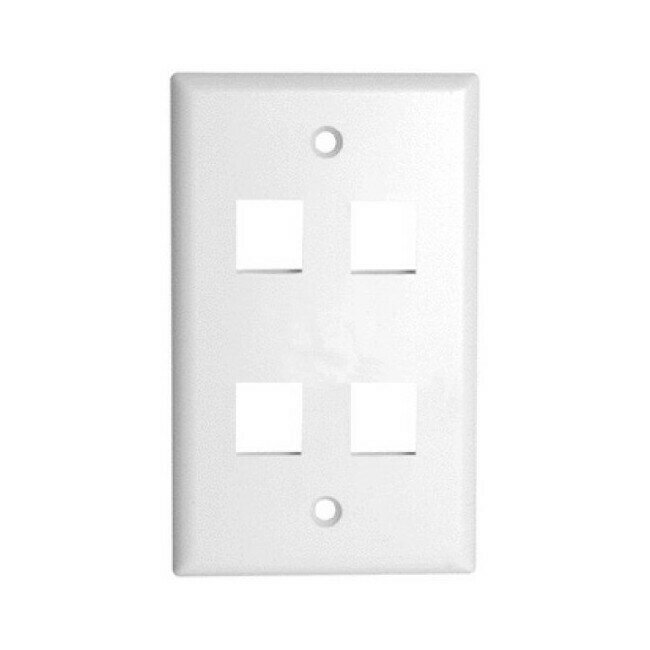 4 GANG KEYSTONE WALL PLATE