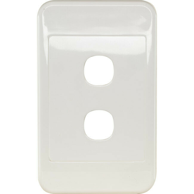 2 GANG WALL PLATE WHITE