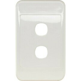 2 GANG WALL PLATE WHITE