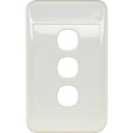 3 GANG WALL PLATE WHITE