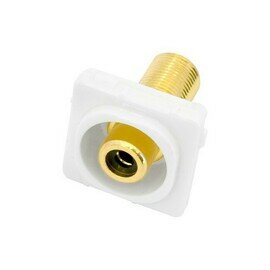 BLACK RCA SOCKET TO &#39;F&#39; SOCKET