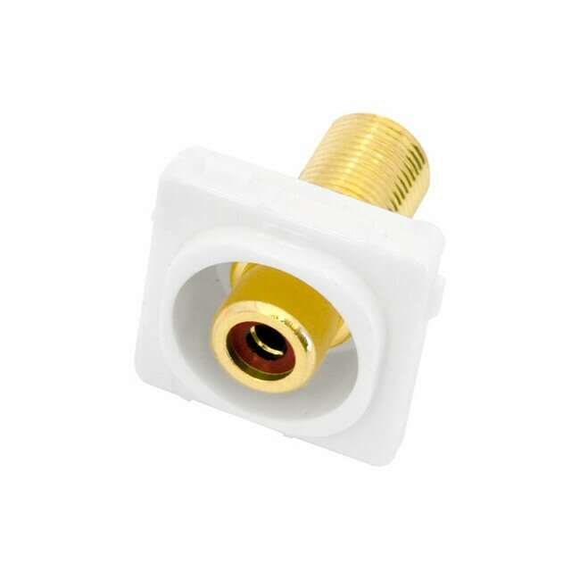RED RCA SOCKET TO &#39;F&#39; SOCKET