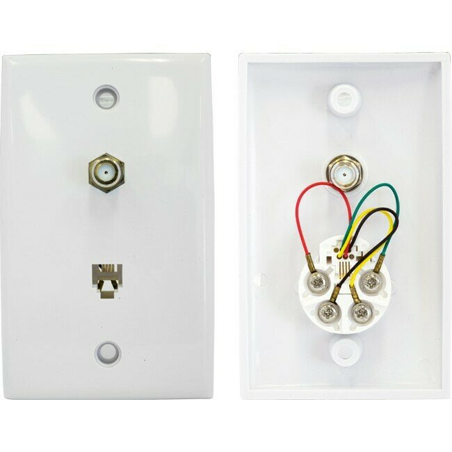 TV WALL PLATE WITH TELEPHONE