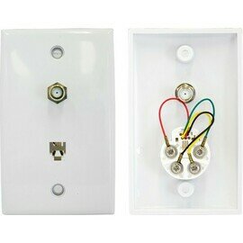 TV WALL PLATE WITH TELEPHONE