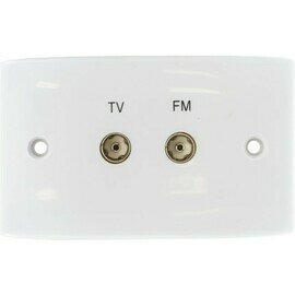 TV &amp; FM TWIN TV WALL PLATE