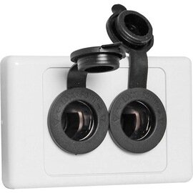 CARAVAN DUAL 12V WALL PLATE