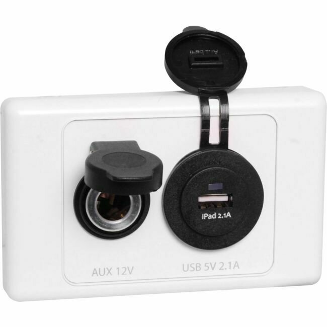 USB AND MERIT 12V WALL PLATE