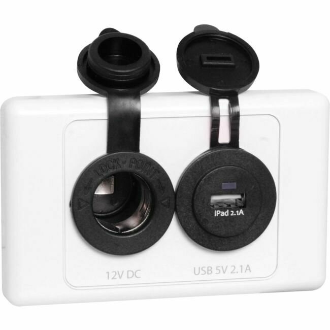 USB AND CIG CHARGER WALL PLATE