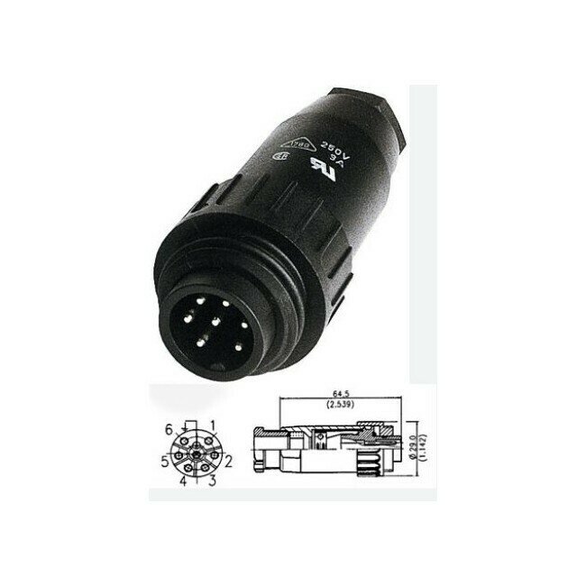 7 PIN IP67 POWER LINE PLUG