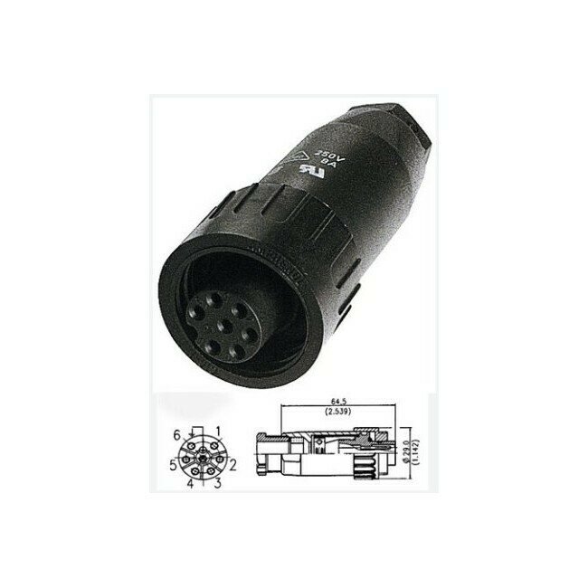 7 PIN IP67 POWER LINE SOCKET