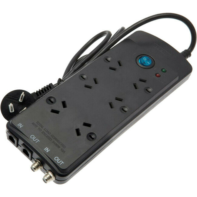 6WAY SURGEPROTECTED POWERBOARD