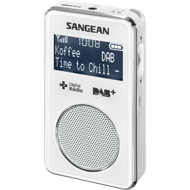 WHITE DAB+ FM-RDS POCKET RADIO