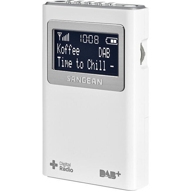 WHITE DAB+/FM POCKET RADIO