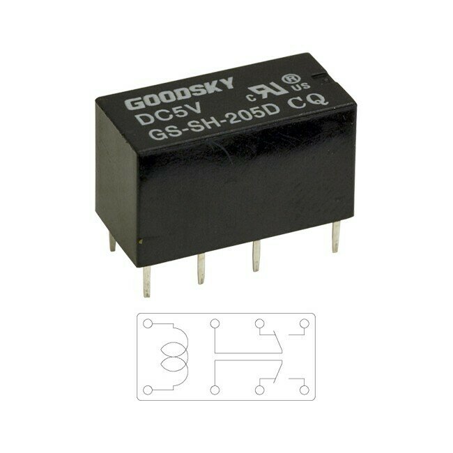 5V DC 2A DUAL INLINE RELAY