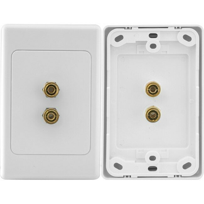 2 TERMINAL SPEAKER WALL PLATE